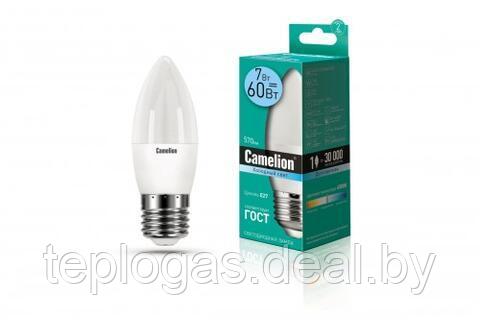 Лампа светодиодная C35 7Вт Е27 4000K/Camelion/15056 - фото 1 - id-p220211086
