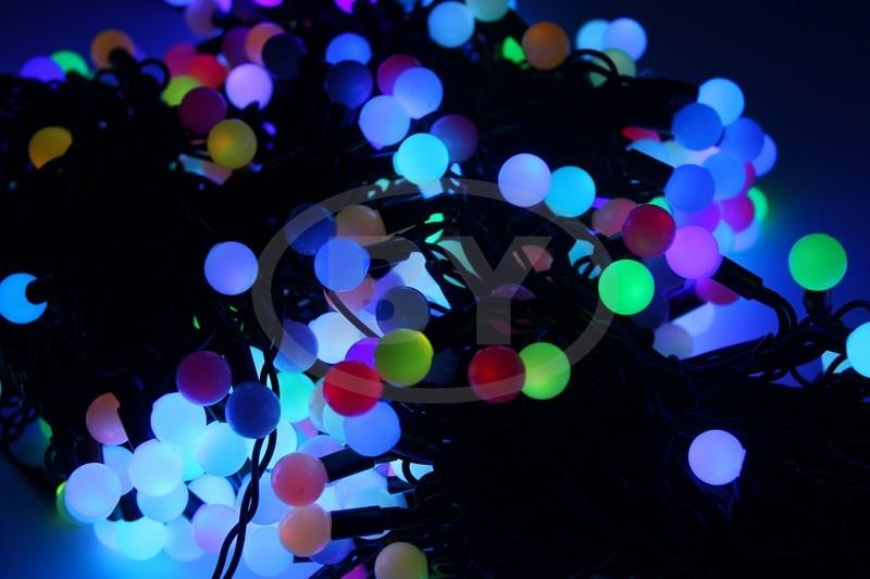 Светодиодная гирлянда Light-neon "Клип лайт шарики" RGB 3 нити по 20 м - фото 1 - id-p220248512