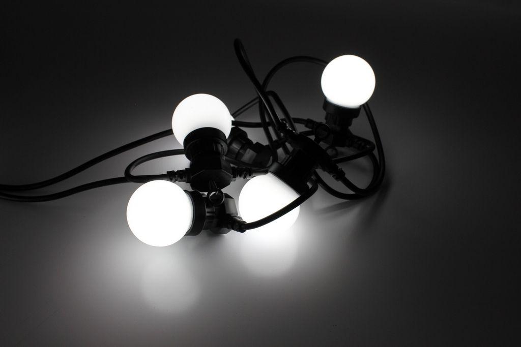 Гирлянда белт-лайт IQ LED 10M, 240V, белт-лайт с лампами, белый/черный провод - фото 1 - id-p220248565