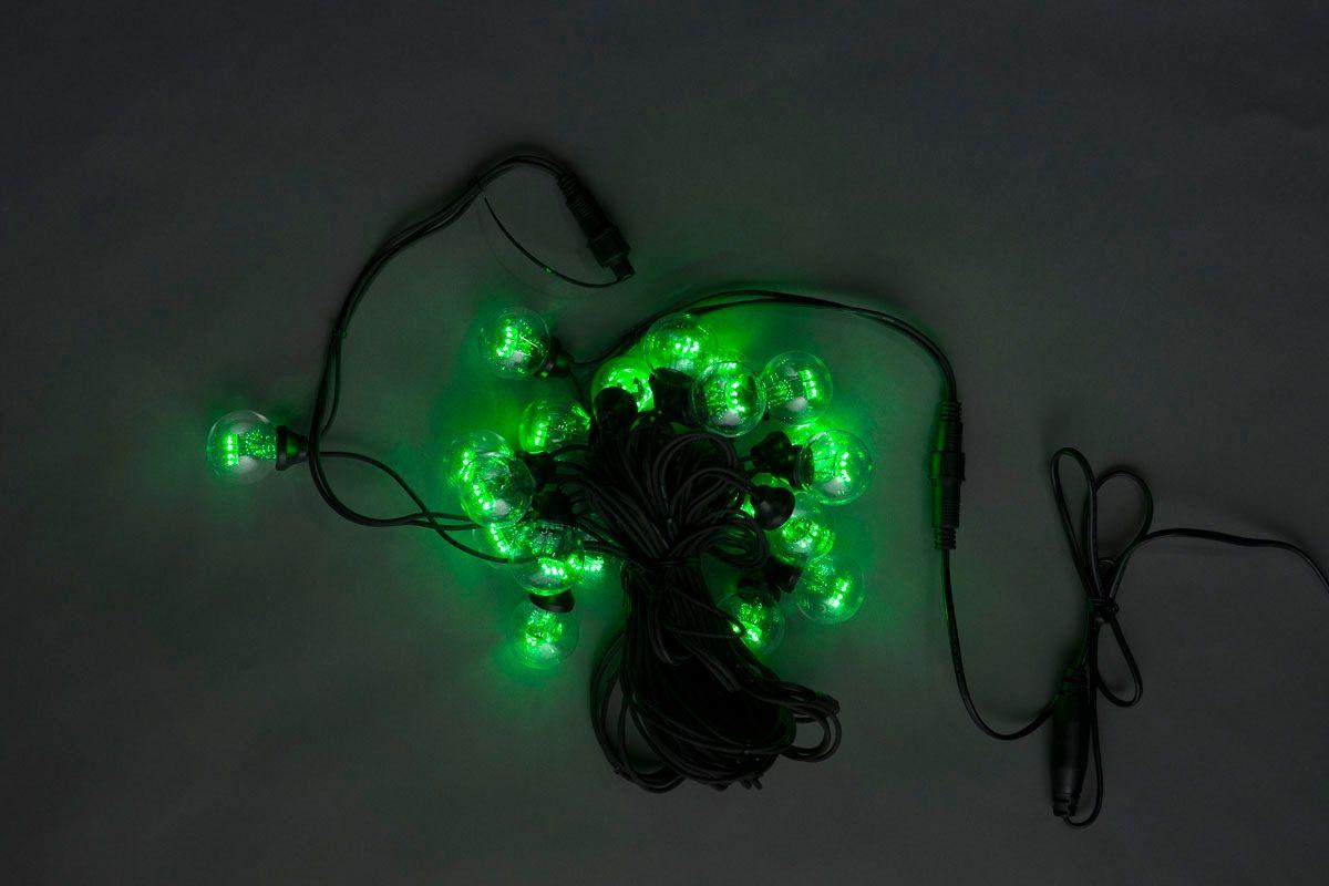 Гирлянда белт-лайт IQ LED 50CM, 10M, 240V, белт-лайт с лампами, зелёный/черный провод - фото 1 - id-p220248571