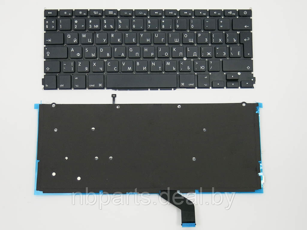 Клавиатура для ноутбука Apple Macbook Air 13" A1425 Black, Big Enter, RU - фото 1 - id-p111763461