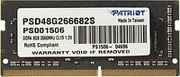 Оперативная память Patriot DDR4 8GB 2666MHz SO-DIMM (PC4-21300) CL19 1.2V (Retail) 512*16 PSD48G266682S