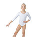 Купальник гимнастический Grace Dance, с рукавом 3/4, р. 38, цвет белый, фото 2