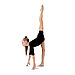 Купальник гимнастический Grace Dance, с шортами, с рукавом 3/4, р. 36, цвет чёрный, фото 4