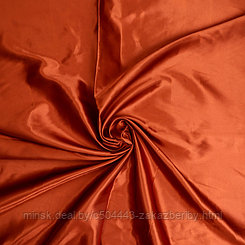 Лоскут сатина, цвет терракотовый, 100 × 150см, 100% п/э