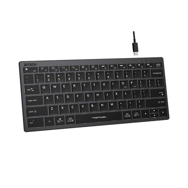 Клавиатура A4Tech Fstyler FX61 Grey/White Backlit USB - фото 1 - id-p212730684