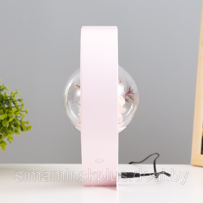 Настольная лампа "Сердце левитация" LED USB розовый 24х22 см - фото 4 - id-p220259060