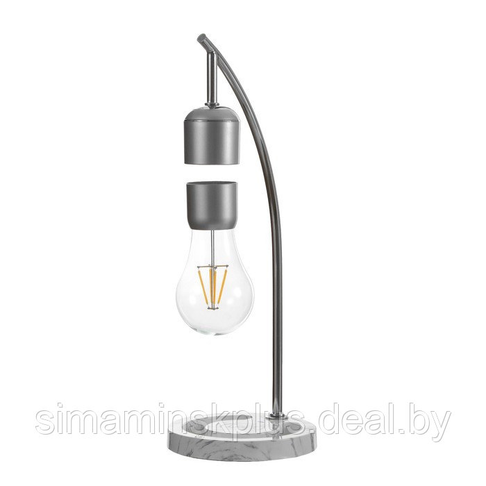 Настольная лампа "Левитация" LED 5Вт от сети (1,5м) серебро 16х10х36,7 см - фото 8 - id-p220259061