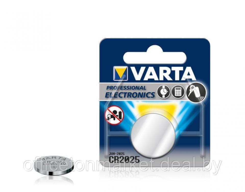 Батарейка литиевая дисковая Varta "Lithium CR2016", 1 шт. - фото 3 - id-p220258341