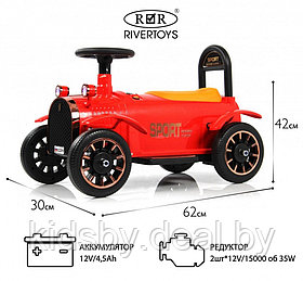 Детский электромобиль RiverToys K222PX (красный)