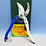 Секатор - сучкорез садовый с пружинным механизмом My Garden 21 см. / Стальные лезвия, прорезиненная рукоятка,, фото 2