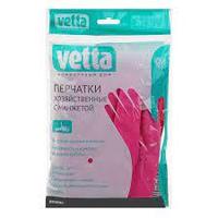 Перчатки хозяйственные VETTA с манжетой 38см, пара 100г, М/447-061