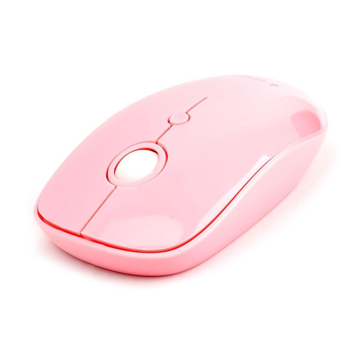 Мышь беспров. Gembird MUSW-390, 2.4ГГц, 2 кнопки + колесо кнопка,1000DPI розовый глянец - фото 1 - id-p220273418