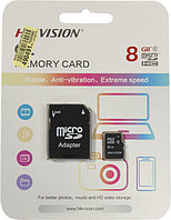 Карта памяти HIKVISION HS-TF-C1-8G+microSD-- SD Adapter microSDHC Memory Card 8Gb Class10