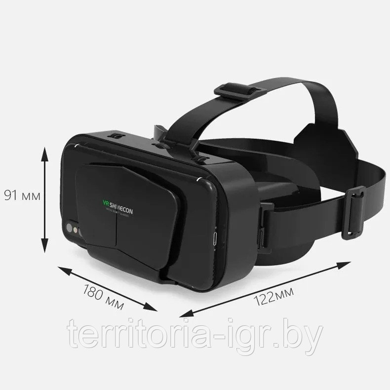 VR очки виртуальной реальности для смартфона G10 черный Shinecon - фото 3 - id-p220277523