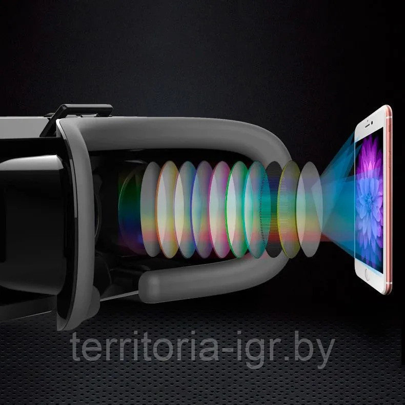 VR очки виртуальной реальности для смартфона G10 черный Shinecon - фото 7 - id-p220277523