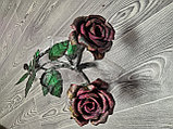 Кованные розы на пвмятник, фото 3