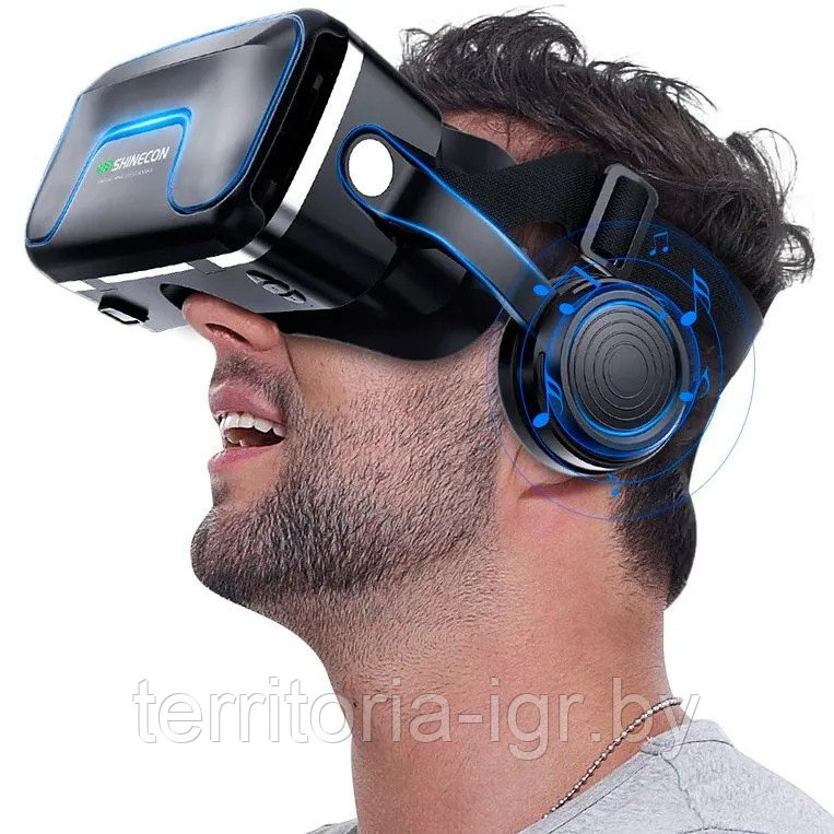 VR очки виртуальной реальности для смартфона G04EA черный Shinecon - фото 2 - id-p220280421