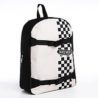 Рюкзак текстильный с креплением для скейта "Skate more", 38х29х11 см, цвет черный