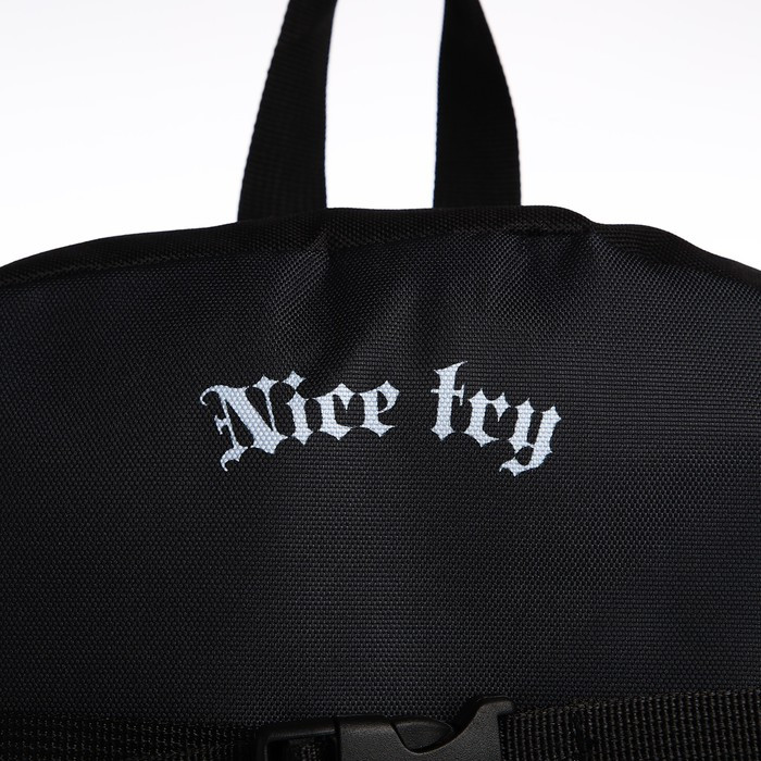 Рюкзак текстильный с креплением для скейта "Nice try", 38х29х11 см, цвет черный - фото 4 - id-p220282563