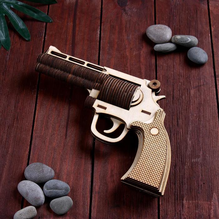 Сувенир деревянный пистолет "Револьвер" - фото 1 - id-p220282611