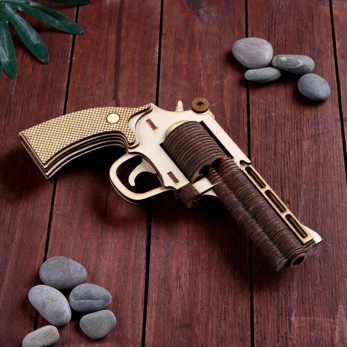 Сувенир деревянный пистолет "Револьвер" - фото 3 - id-p220282611