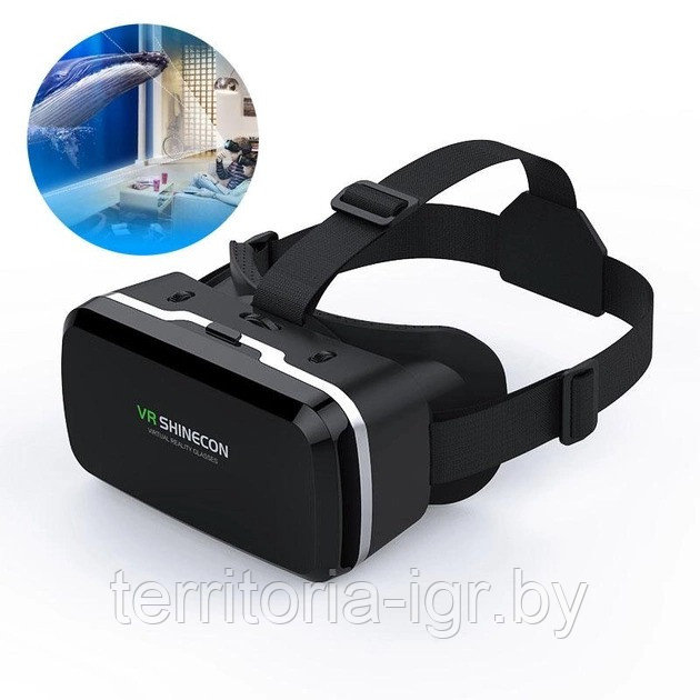 VR очки виртуальной реальности для смартфона G04A черный Shinecon - фото 1 - id-p170829088