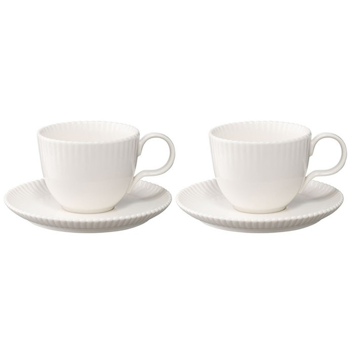 Набор из двух чайных пар белого цвета из коллекции kitchen spirit, 275 мл - фото 1 - id-p220283159
