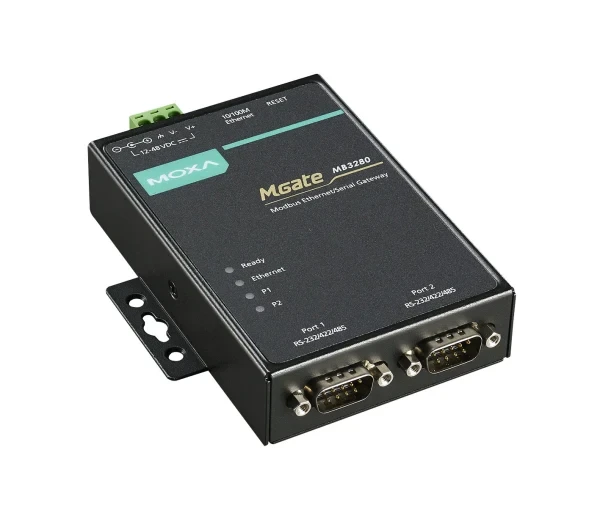 Промышленный преобразователь MOXA MGate MB3280 2-портовый шлюз Modbus RTU/ASCII (RS-232/422/485) в Modbus TCP - фото 1 - id-p220144033