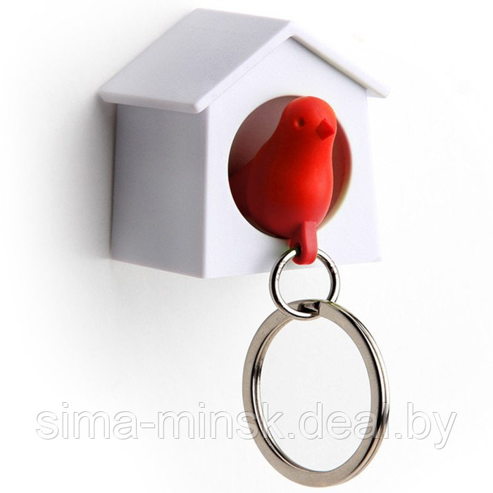 Держатель для ключей mini sparrow, белый/красный - фото 1 - id-p220286129