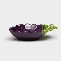 Тарелка "Виноград",  глубокая, керамика, фиолетовый, 18 см, Иран
