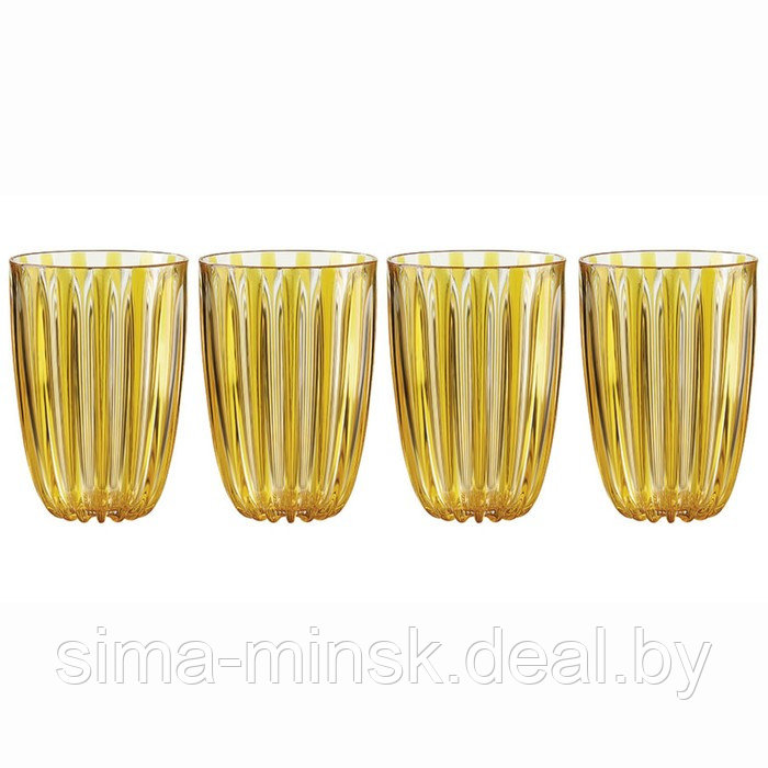 Набор из 4-х стаканов dolcevita, 470 мл, янтарные - фото 1 - id-p220287711