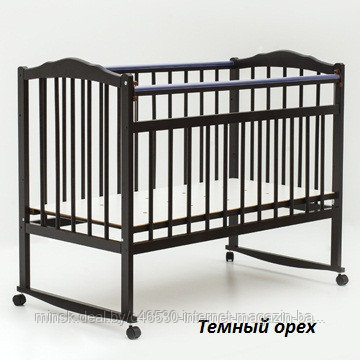 Кроватка детская "Bambini" Бамбини (Ольха). Бело-голубая. - фото 4 - id-p31613012