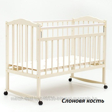 Кроватка детская "Bambini" Бамбини (Ольха). Бело-голубая. - фото 6 - id-p31613012