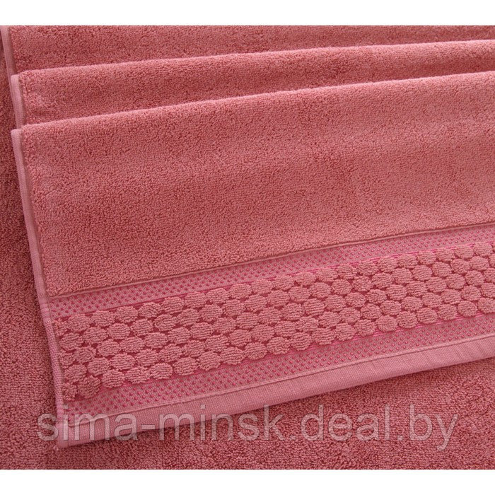 Маxровое полотенце «Нормандия», размер 33x70 см, цвет терракот - фото 1 - id-p220288097
