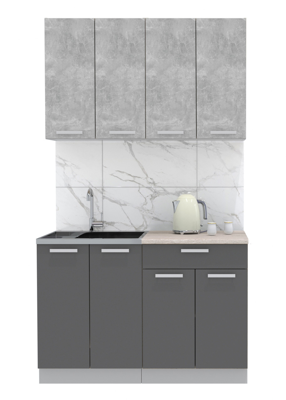 Кухня Мила Лайт 1.2 Бетон - Графит
