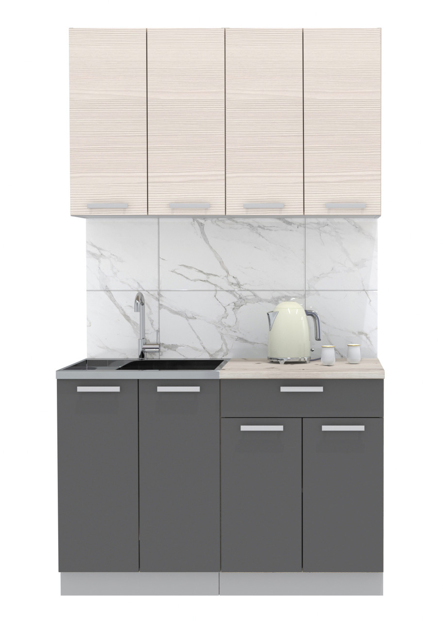 Кухня Мила Лайт 1.2 Вудлайн - Графит