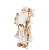 Дед Мороз в золотой шубке с подарками и посохом,  от 30 см