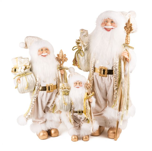 Дед Мороз в золотой шубке с подарками и посохом, от 30 см - фото 3 - id-p220288294