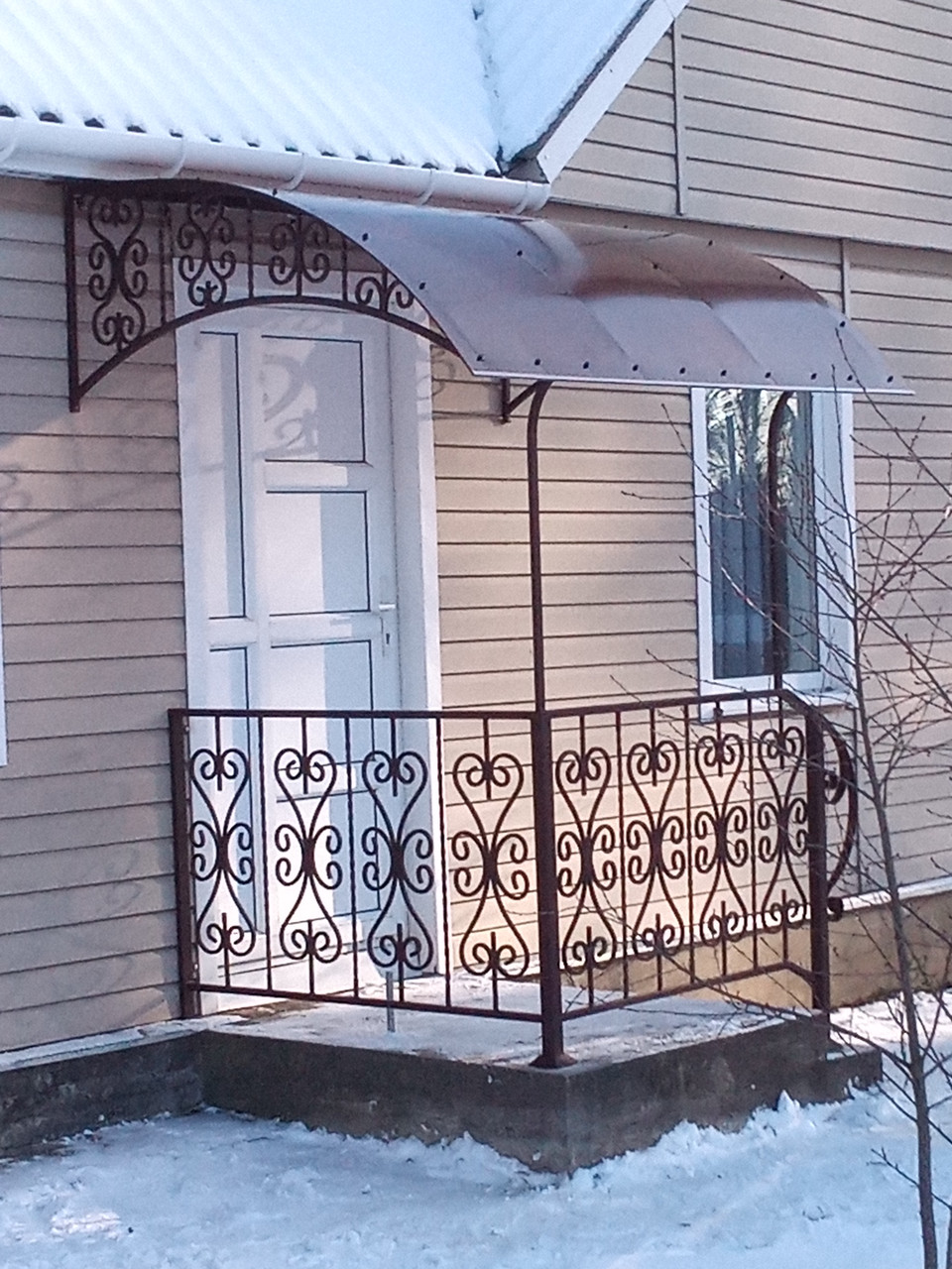 Кованые перила из металла №11