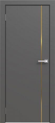 Двери межкомнатные Эмаль Line 01 (золотой молдинг) - фото 1 - id-p220288740
