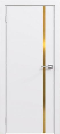 Двери межкомнатные Эмаль Line 02 (золотой молдинг) - фото 3 - id-p220288745