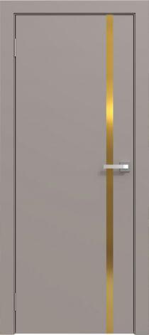 Двери межкомнатные Эмаль Line 02 (золотой молдинг)