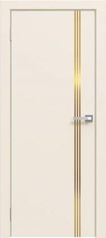 Двери межкомнатные Эмаль Line 03 (золотой молдинг) - фото 1 - id-p220288749