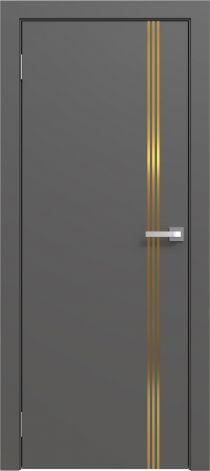 Двери межкомнатные Эмаль Line 03 (золотой молдинг) - фото 5 - id-p220288749