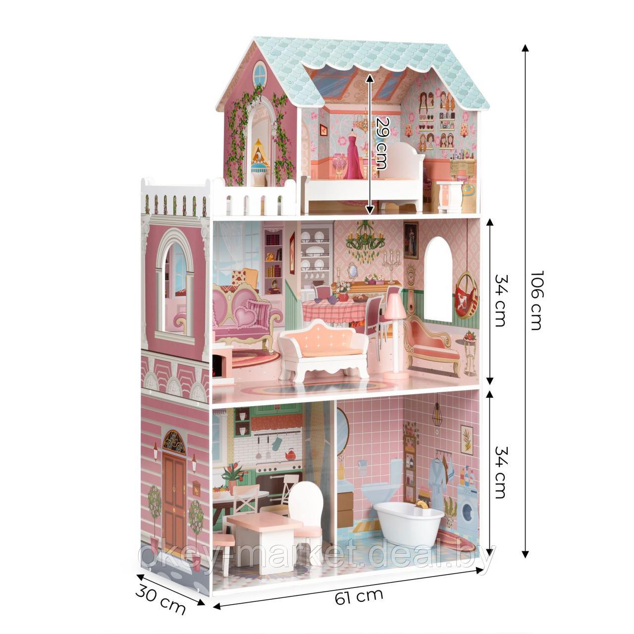 Кукольный домик Eco Toys Дом Barbie - фото 9 - id-p220288834