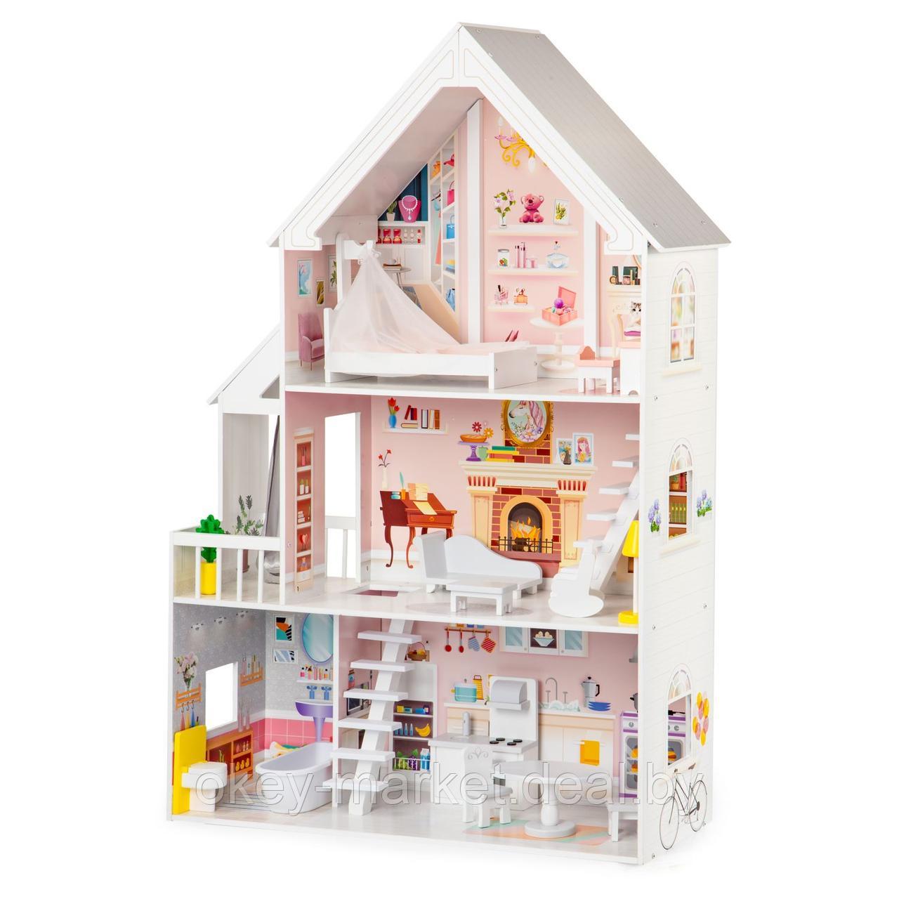 Кукольный домик Eco Toys Резиденция Pudrowa - фото 2 - id-p220288886