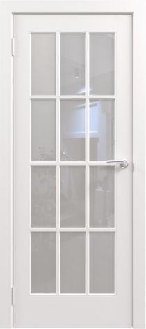 Двери межкомнатные эмаль Перфето 6 с матовым стеклом