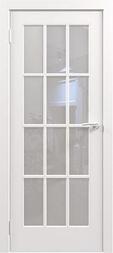 Двери межкомнатные эмаль Перфето 6 с матовым стеклом