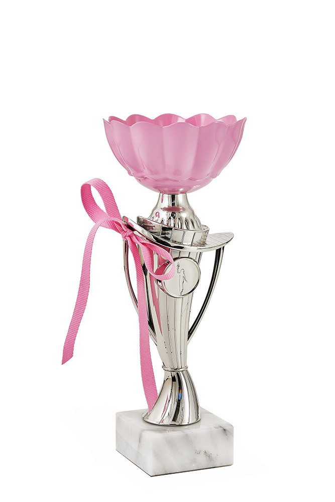 Кубок "Цветок Сакура" на мраморной подставке , высота 24 см, чаша 10 см арт. 120-240-100 - фото 1 - id-p220289405